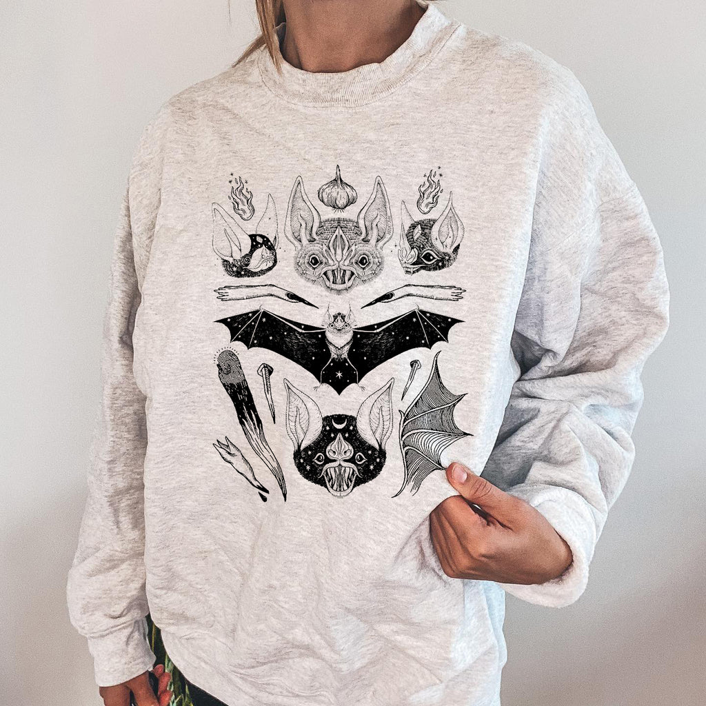 Devil Bats Witchery Printed Casual Sweatshirt