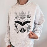 Devil Bats Witchery Printed Casual Sweatshirt