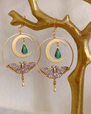 Mystical Butterfly Moon Earrings
