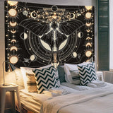 Black Moon and Stars Tapestries Aesthetic Wall Art Tapestry