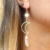 Ethnic Star Moon Earrings