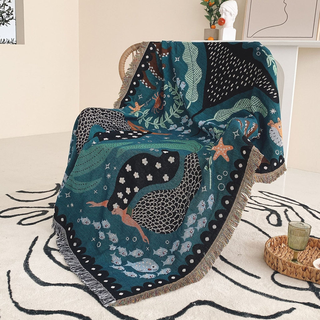 Mermaid Deep Ocean Printed Blanket