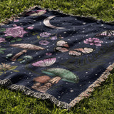 Mushrooms Moonnight Printed Blanket