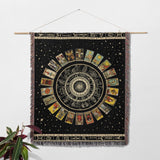 Sun And Moon Blanket With Tarot Zodiac Signs