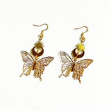 Mystic Butterfly Drop Metal Earrings