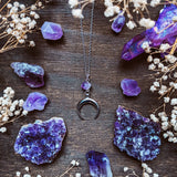 Mystic Amethyst Moon Necklace