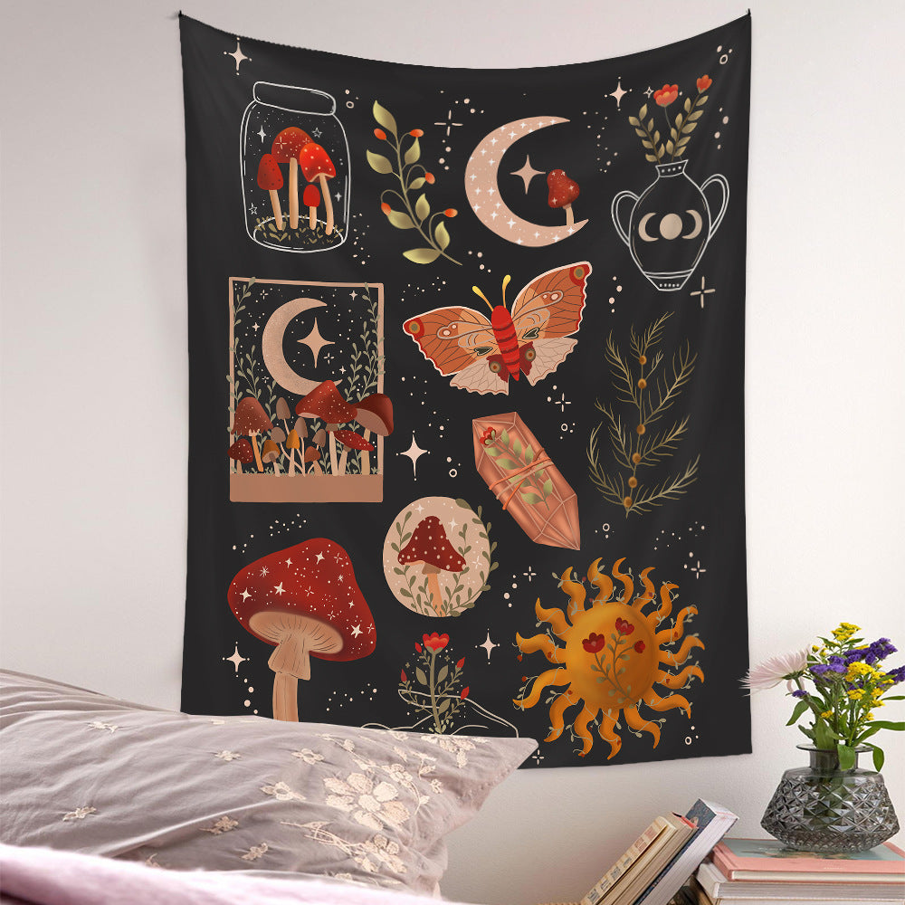 Magic Mushrooms Shop Printed Tapestry For Home