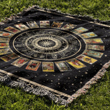 Sun And Moon Blanket With Tarot Zodiac Signs