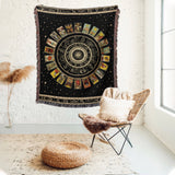 Sun And Moon Blanket With Tarot Zodiac Signs