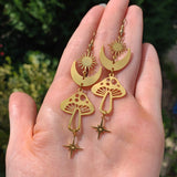 Mystic Mushrooms Drop Earrings