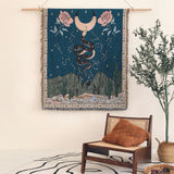 Luna Snake Starry Sky Printed Blanket