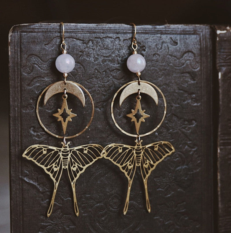 Mystic Moths Zircon Drop Earrings