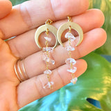 Mystic Witch Five Crystals Drop Earrings