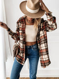 Multicolor Flannel Plaid Button Midi Shacket