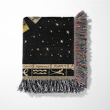 Sun And Moon Blanket With Tarot Zodiac Signs