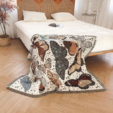 Fantasy Moths Garden Printed Blanket