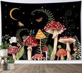 Red Mushrooms Forest Printed Series Tapestry