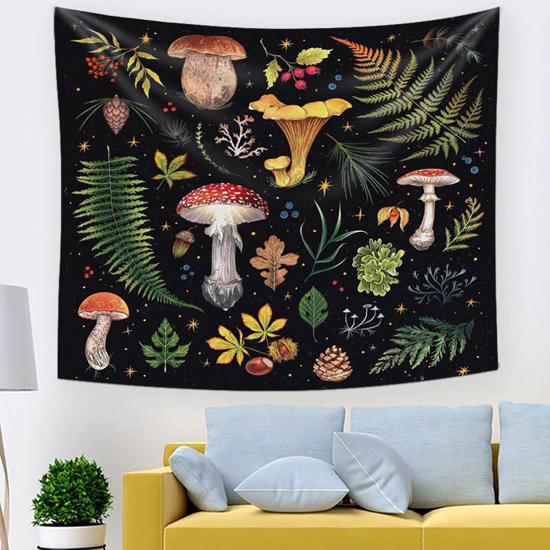 Mushroom Wonderland Printed Series Tapestry