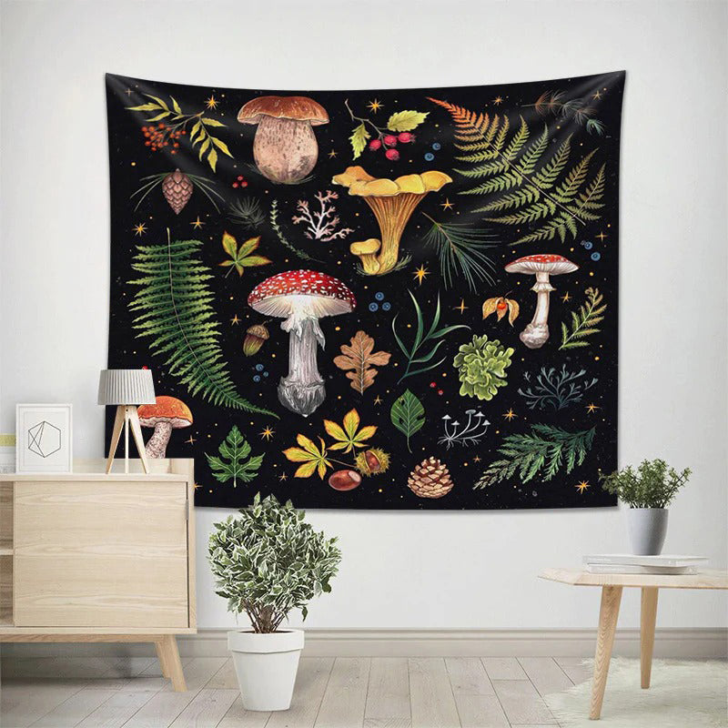 Mushroom Wonderland Printed Series Tapestry