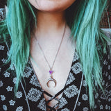 Mystic Amethyst Moon Necklace