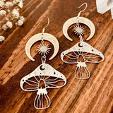 Mystic Huge Mushrooms Drop Earrings