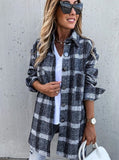 Multicolor Flannel Plaid Button Midi Shacket