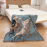 Sunflower Fairy Garden Printed Blanket