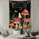 Mushrooms Forest Printed Series Tapestry For Home