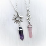 Mystery Sun & Moon Crystal Necklace