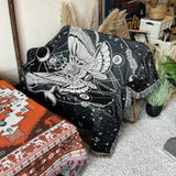 Dark Fantasy Moth Printed Blanket