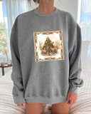 Christmas Animal Family Frame Printed Casual Sweatshirt
