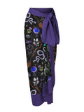 Witchery Snake Amethyst Printed Beach Sarong