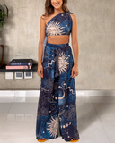 From Luna Solar to Entire Universe Printed Two Piece Pant Set