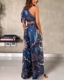 From Luna Solar to Entire Universe Printed Two Piece Pant Set