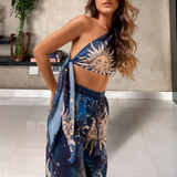 From Luna Solar to Entire Universe Printed Two Piece Pant Set