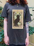 The High Priestess CAt Tarot Print Casual Oversized Witchy T-shirt