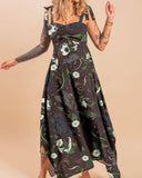 Fantastic Bindweed Species Printed Maxi Dress