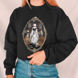 Halloween Reading Spooky Printed Casual Sweatshirt