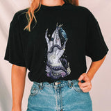 Witch Hand Printed Casual Oversized T-shirt