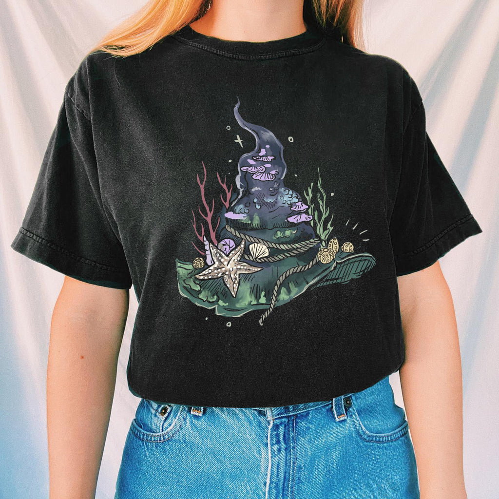 Witch Hat Printed Casual Oversized T-shirt