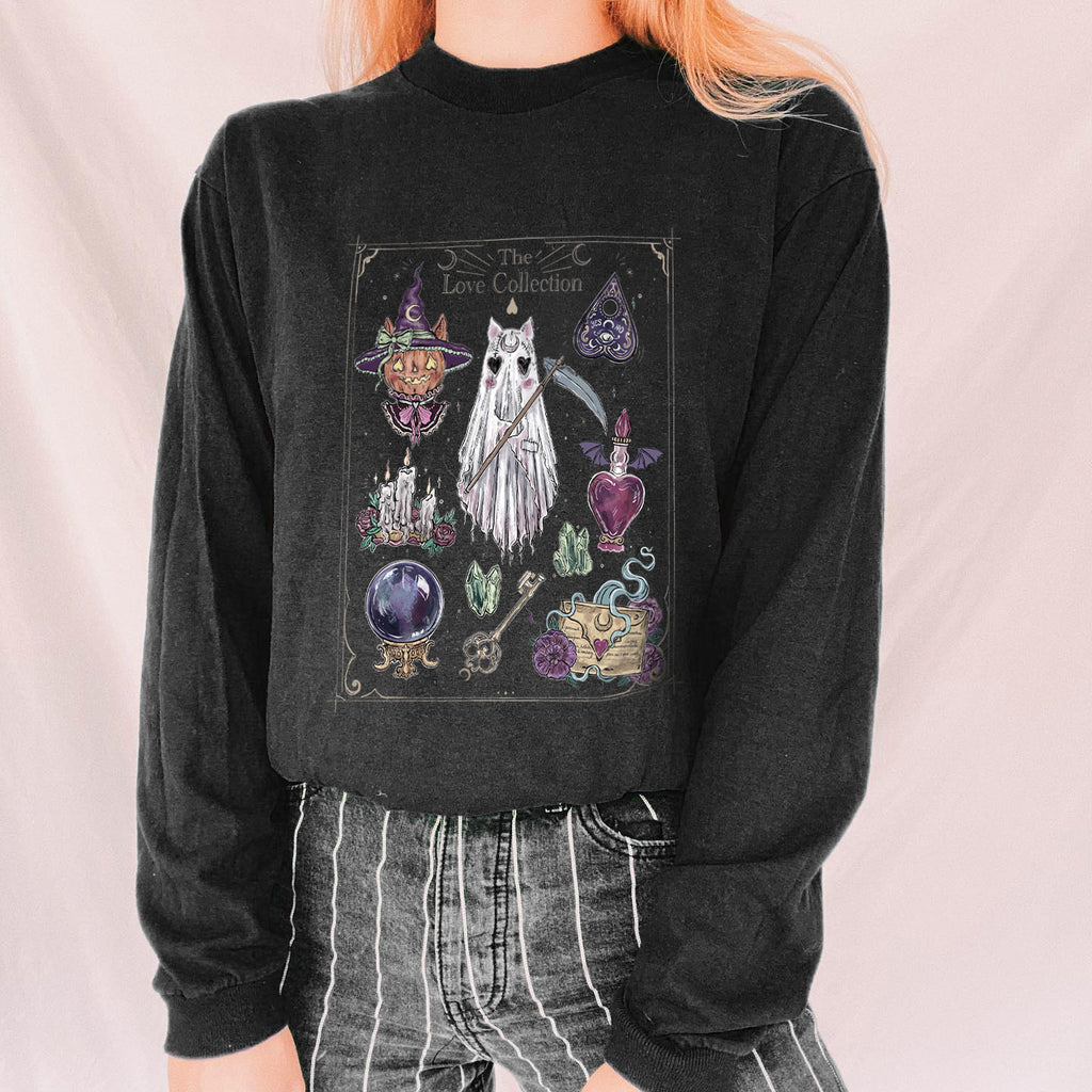 Halloween Witchy Vibe Spooky Printed Casual Sweatshirt