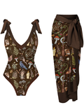 Dark Brown Magical Witch Vibe Halter One Piece