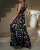 Witchery Snake Amethyst Printed V-neck Maxi Dress