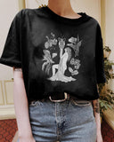 AQUARIUS Goddess Printed Casual Oversized T-Shirt